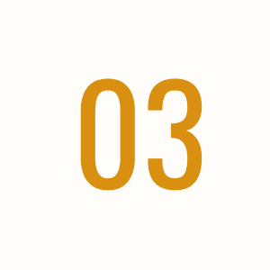 Number three in orange font