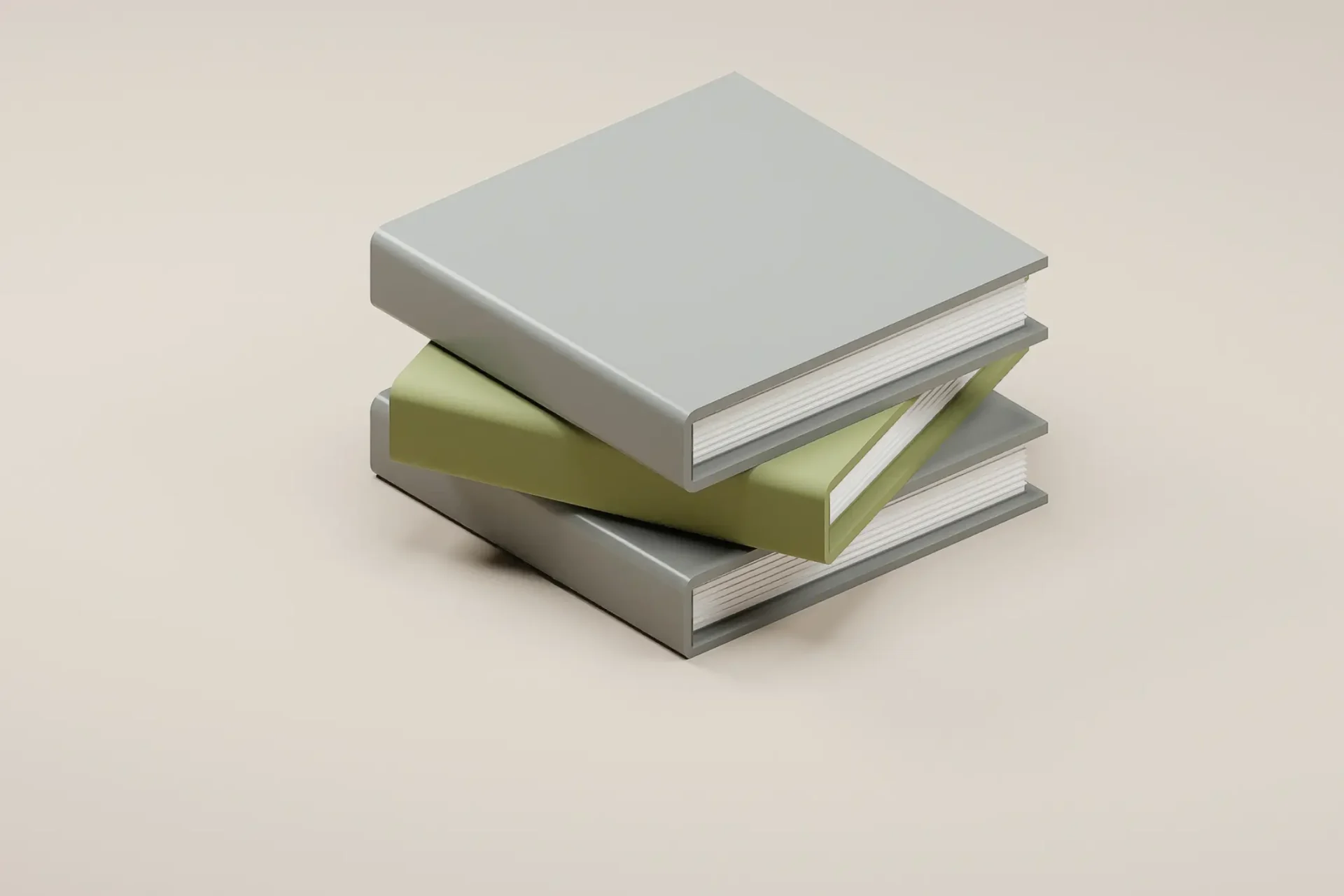 Pile of books with neutral covers