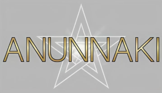 Gold Anunnaki letters on gray
